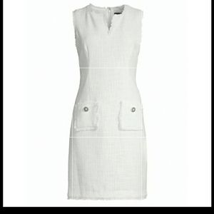 Karl Lagerfeld Paris Tonal Tweed Pocket Dress